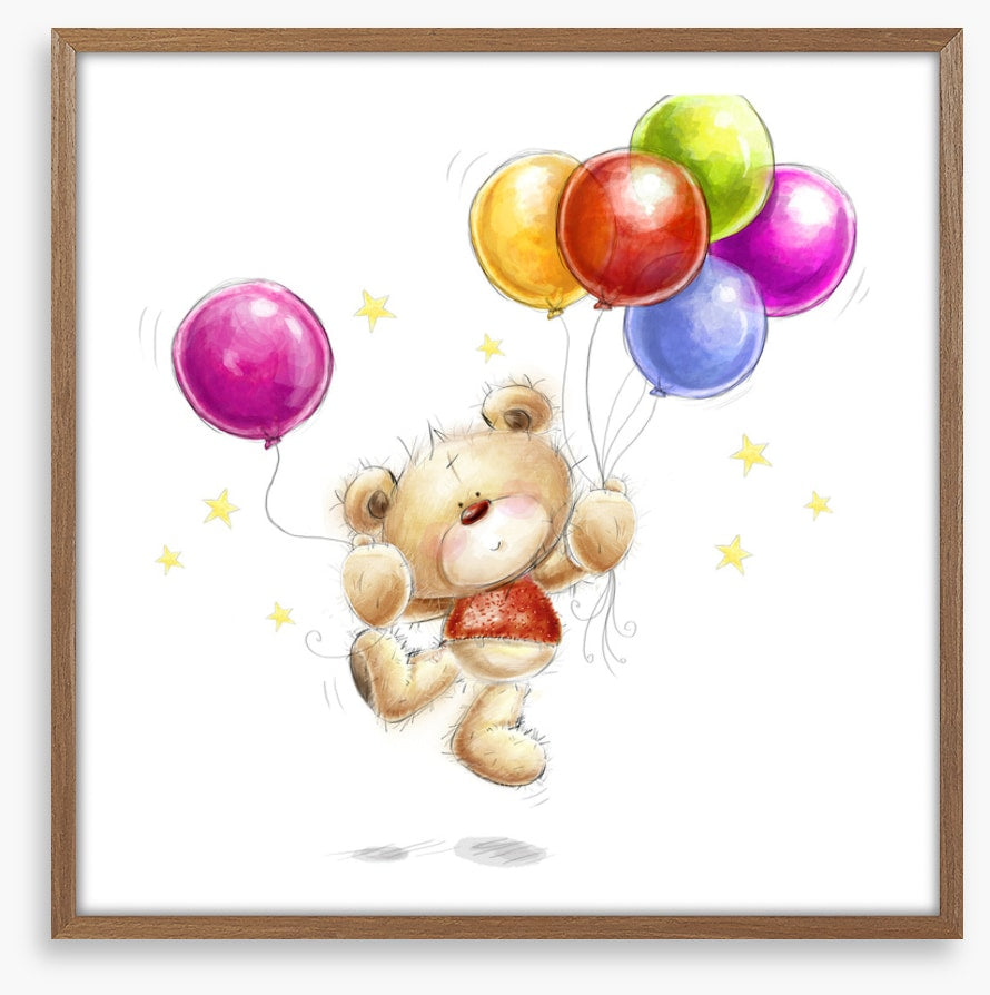 Bear with balloons