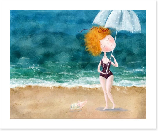 Raindrops on the beach