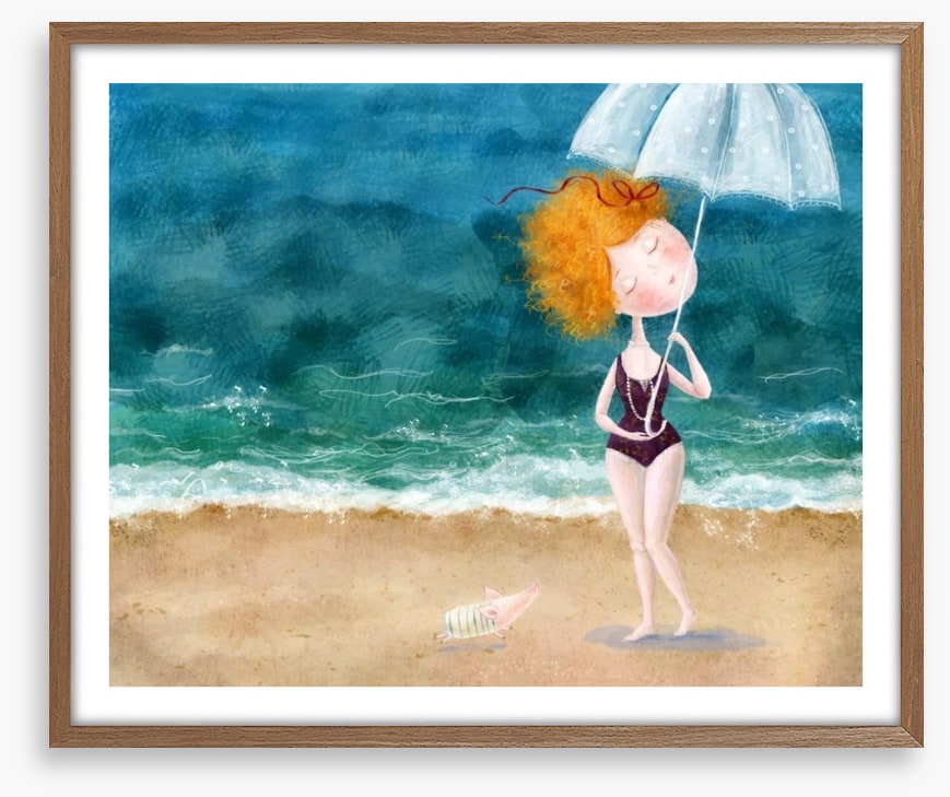Raindrops on the beach