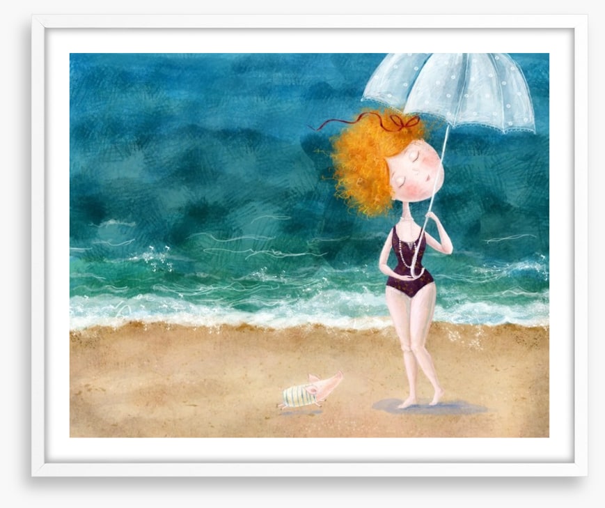 Raindrops on the beach