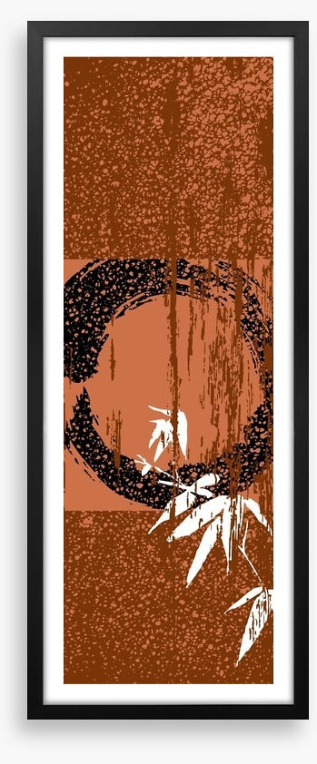 Zen circle and bamboo