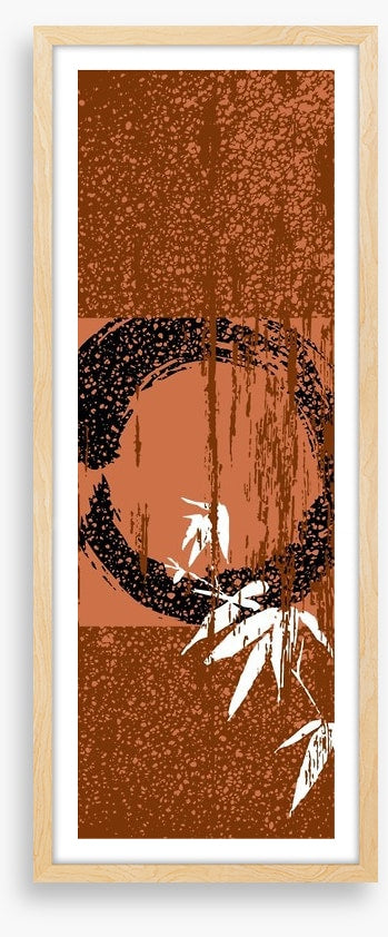 Zen circle and bamboo