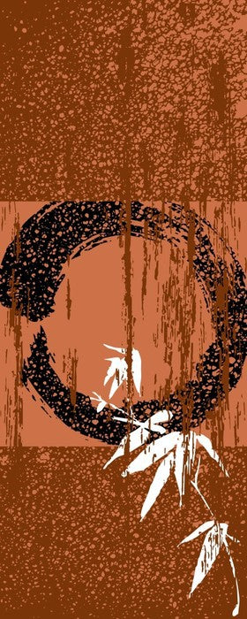 Zen circle and bamboo