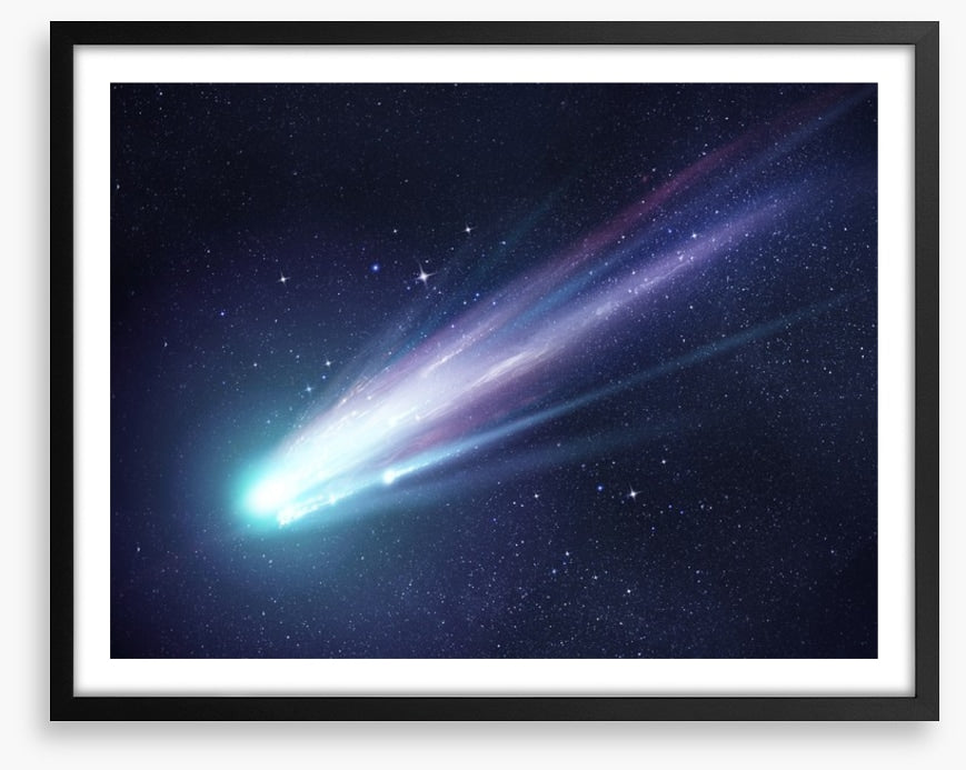Bright glowing comet