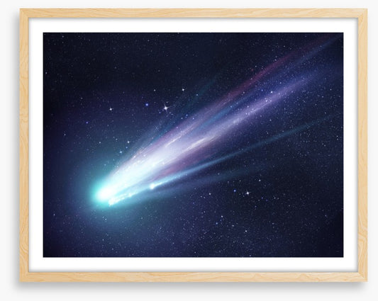 Bright glowing comet