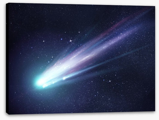 Bright glowing comet