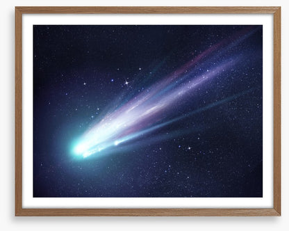 Bright glowing comet