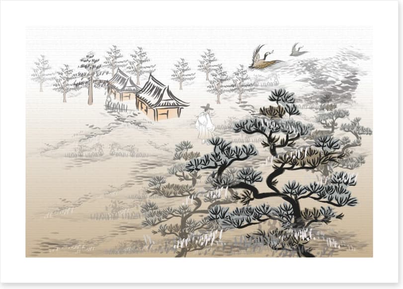 Above the misty forest