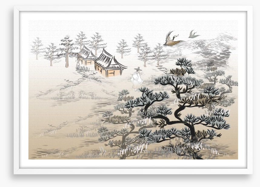 Above the misty forest