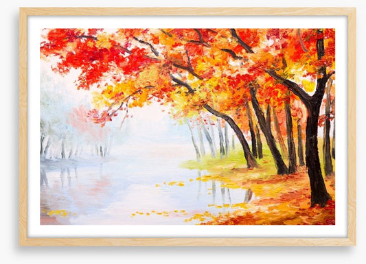 Autumn lake reflections