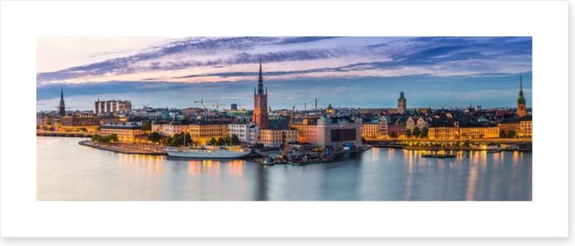 Stockholm dusk panorama