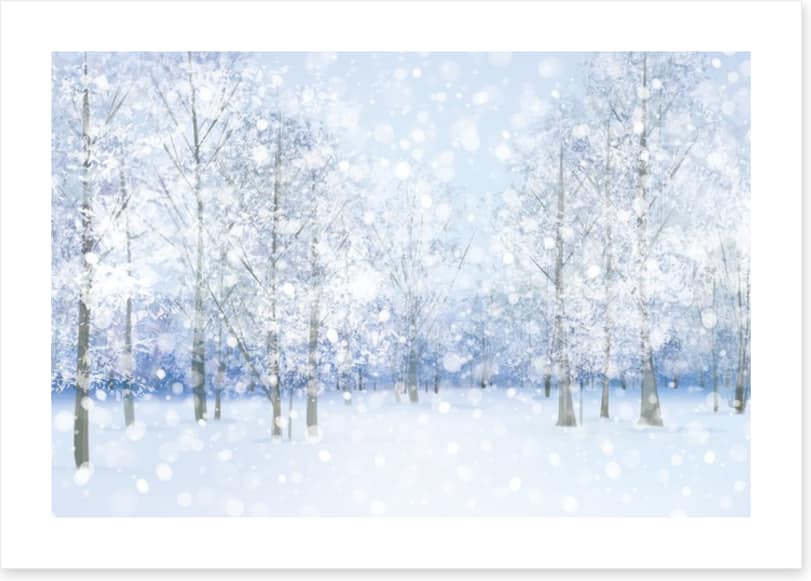 Soft snow falling