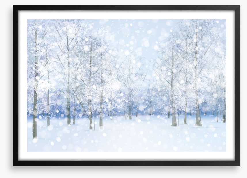 Soft snow falling