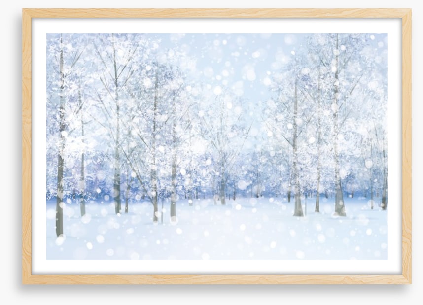 Soft snow falling