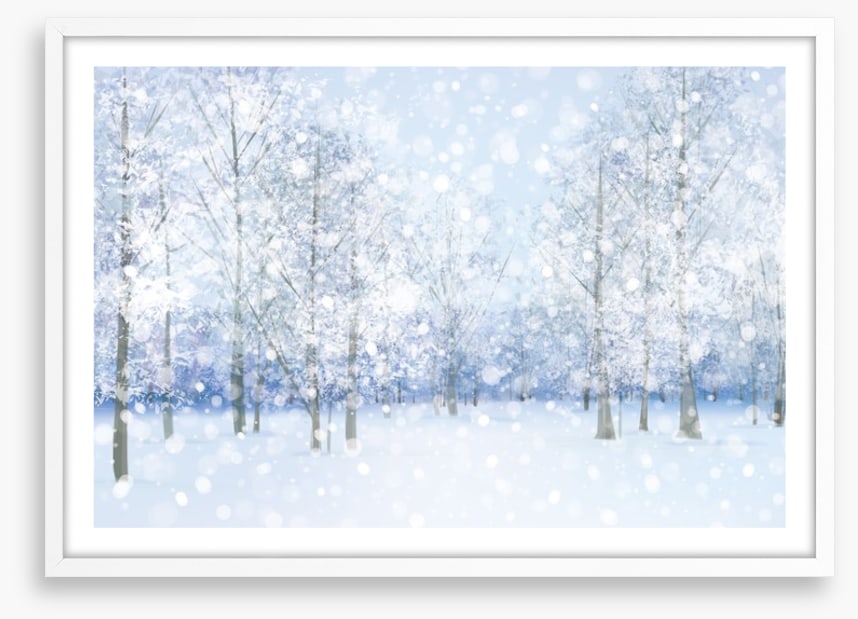 Soft snow falling