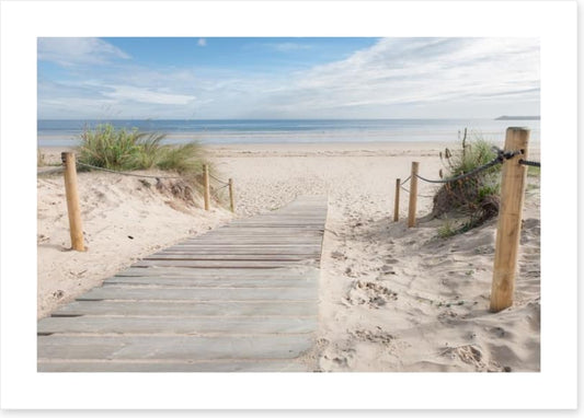 White sand walkway