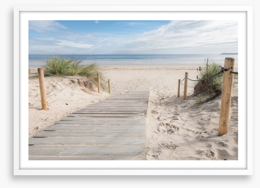 White sand walkway