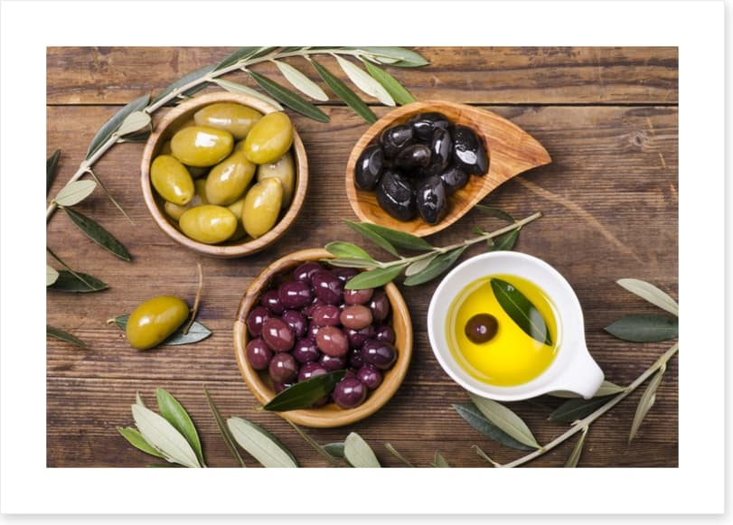 Olives and oil