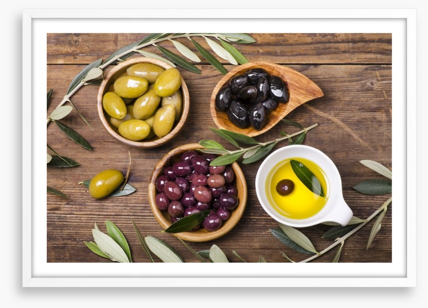 Olives and oil
