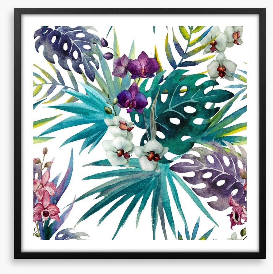 Orchid hibiscus leaves