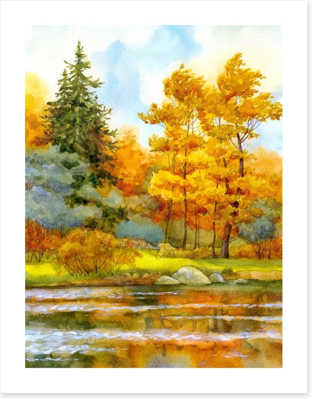 Autumn by the lake