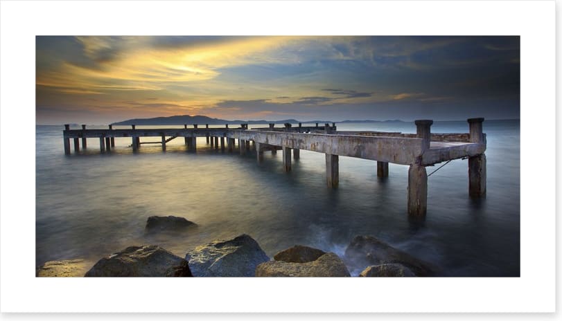 Daybreak at the old pier