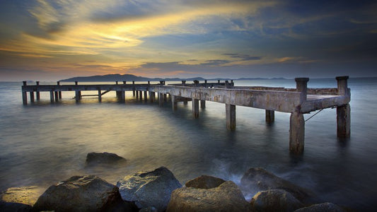 Daybreak at the old pier
