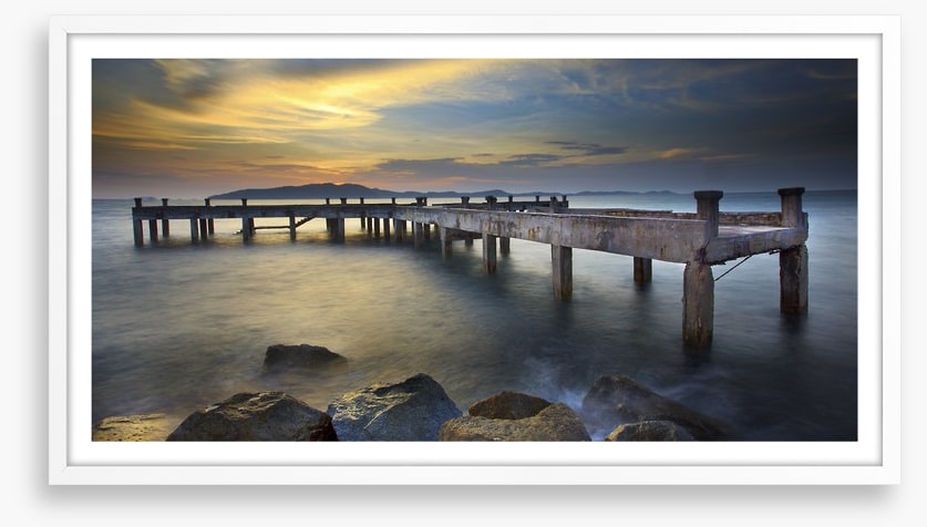 Daybreak at the old pier