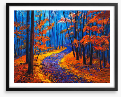 Autumn forest path