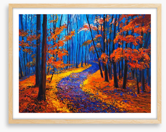 Autumn forest path