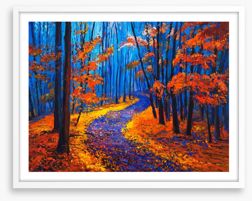 Autumn forest path