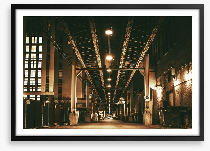Under the Chicago City bridge