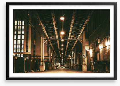 Under the Chicago City bridge