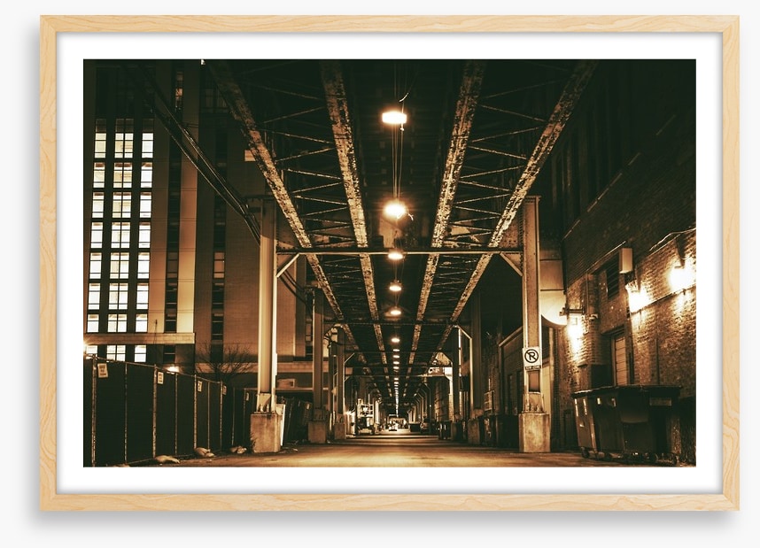 Under the Chicago City bridge