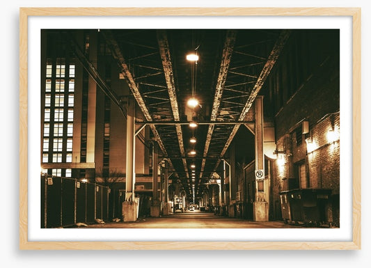 Under the Chicago City bridge