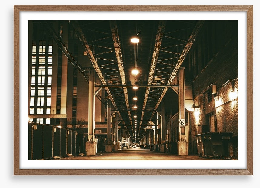 Under the Chicago City bridge