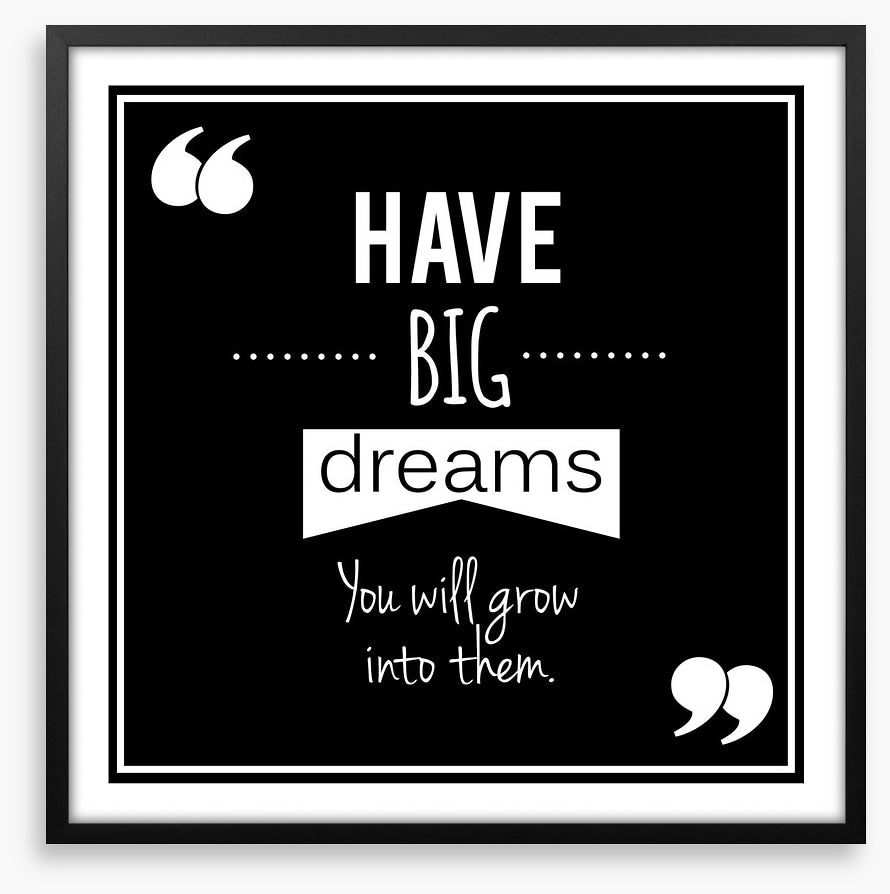 Have big dreams