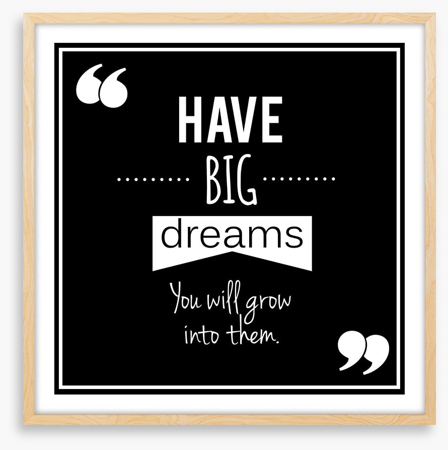 Have big dreams