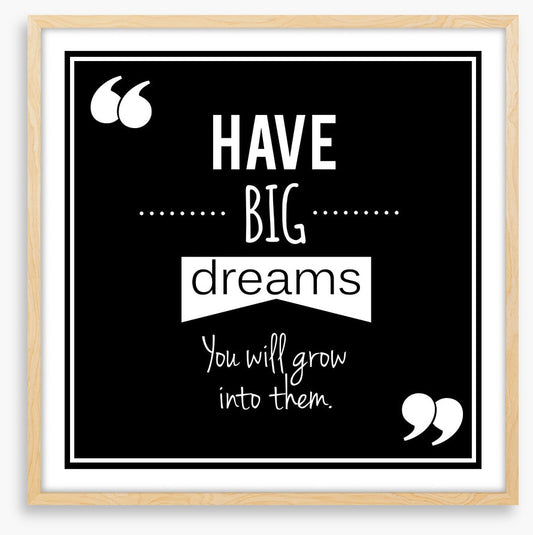 Have big dreams