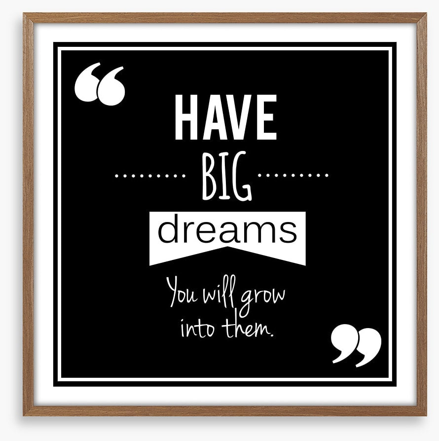 Have big dreams