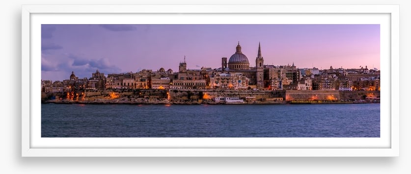Valetta at dusk panoramic