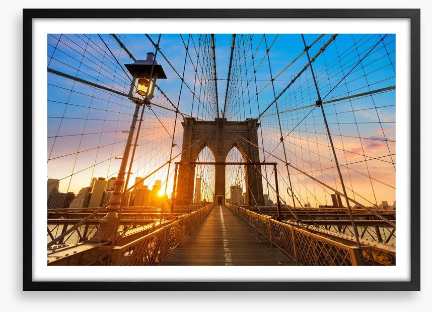 Brooklyn Bridge sunset, New York