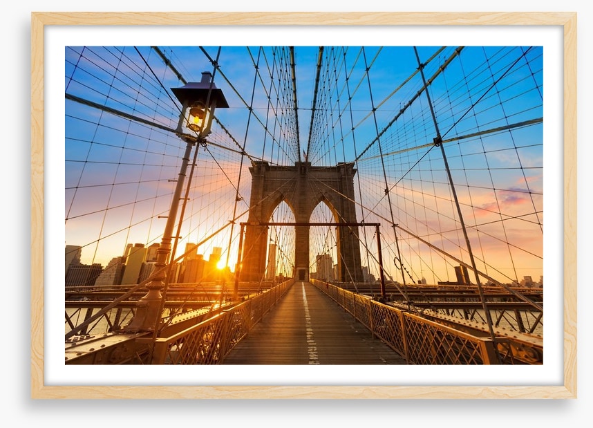 Brooklyn Bridge sunset, New York