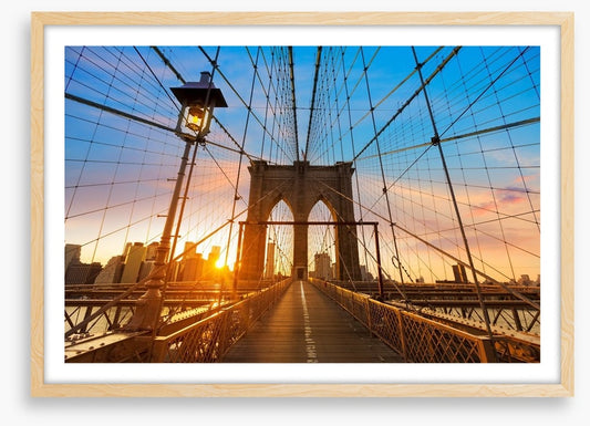 Brooklyn Bridge sunset, New York