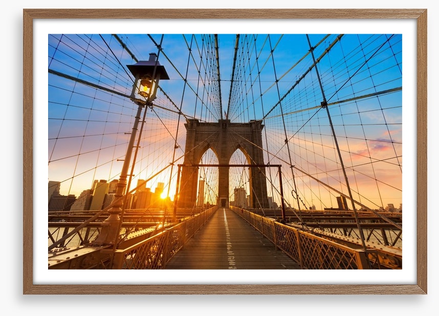 Brooklyn Bridge sunset, New York
