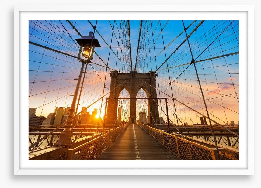 Brooklyn Bridge sunset, New York