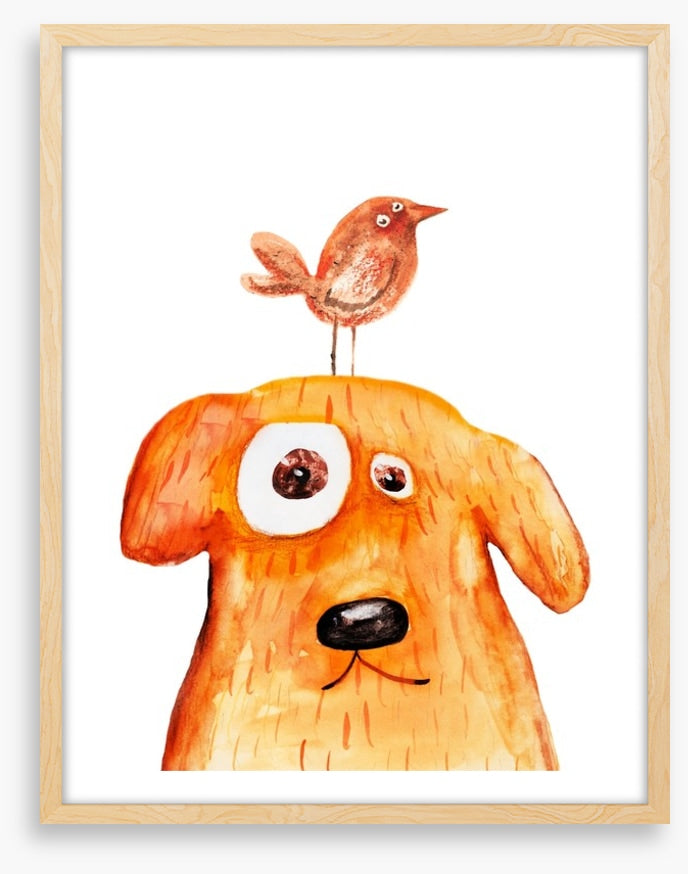 Dog and bird