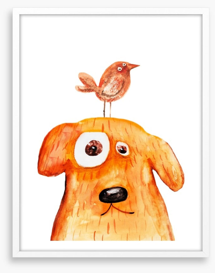 Dog and bird