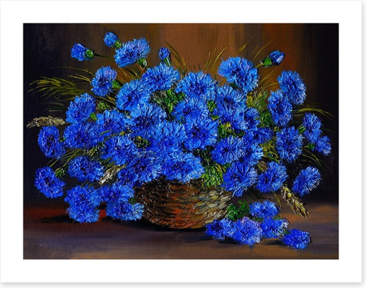 Bright blue bouquet