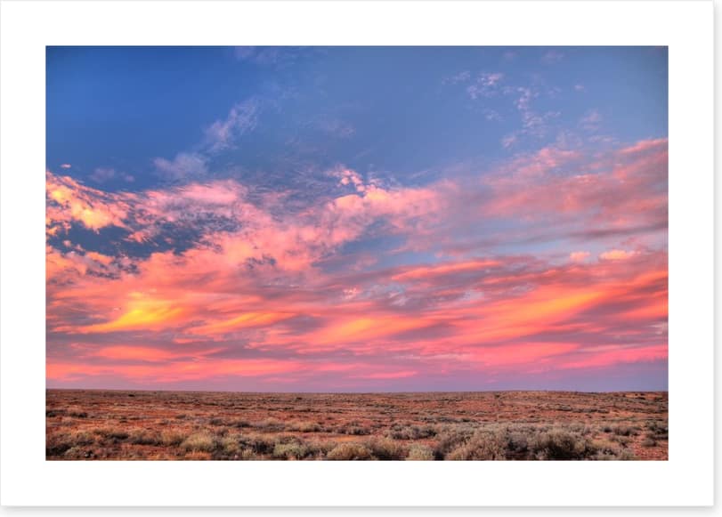Soft outback sunset